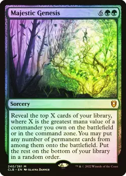 Majestic Genesis FOIL - 240/361 - Mythic Commander Legends CLB MTG - Image 1
