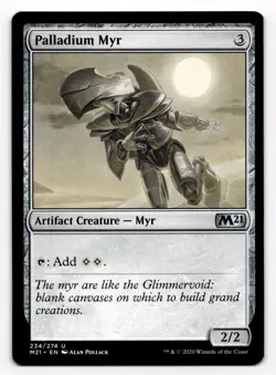MTG Magic the Gathering 234 Palladium Myr Core Set 2021 Uncommon NM - Image 1