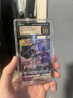 Mewtwo & Mew GX (052) 2019 Pokemon JP Tag Team All Stars - CGC Pristine 10 - Image 1