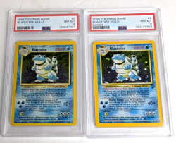 For Metawooky Only 1999 & 2000 BLASTOISE HOLO PSA 8 NM-MT 2 Pokemon Cards - Image 1