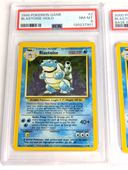 For Metawooky Only 1999 & 2000 BLASTOISE HOLO PSA 8 NM-MT 2 Pokemon Cards - Image 2