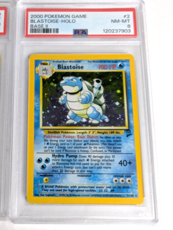 For Metawooky Only 1999 & 2000 BLASTOISE HOLO PSA 8 NM-MT 2 Pokemon Cards - Image 3
