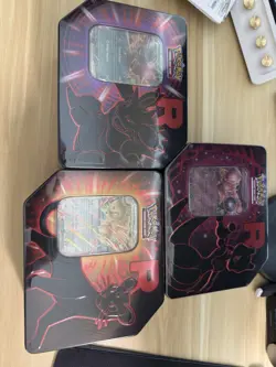 Pokemon Destined Rivals Team Rocket Tins (Art Set of 3) NEW / SEALED - Image 1