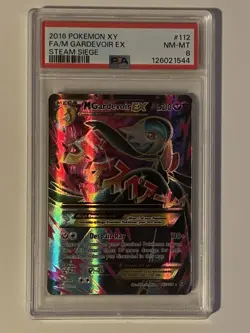 Pokemon M Gardevoir EX Full Art 112/114 XY Steam Siege 2016 PSA 8 - Image 1