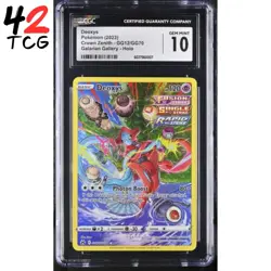 CGC Gem Mint 10 Deoxys GG12/GG70 Pokemon Crown Zenith Galarian Gallery - Image 1
