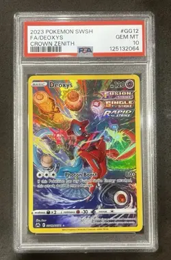 Pokemon TCG Deoxys Crown Zenith: Galarian Gallery GG12 PSA 10 Gem Mint - Image 1