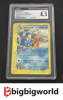 Pokemon TCG 2003 Azumarill Aquapolis H4/H32 Holo CGC 8.5 NM/MINT - Image 1