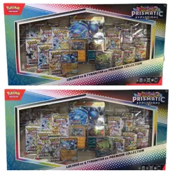 2 PRISMATIC EVOLUTIONS Lucario EX and Tyranitar EX Premium Collection Sam’s Club - Image 1
