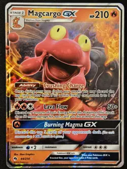 Magcargo GX 44/214 S&M Lost Thunder Ultra Rare Holo Pokemon Trading CG 2018 NM - Image 1