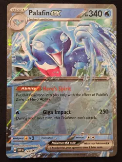 Palafin ex SVP126 Black Star Promos Extended Art Holo Pokemon Trading CG 2024 NM - Image 1