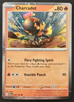 Charcadet 026/182 S&V Paradox Rift Cosmos Holo Promo Pokemon Trading CG 2023 NM - Image 1