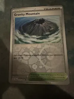 Pokemon Surging Sparks Reverse Holo 177/191 Gravity Mountain - Image 3