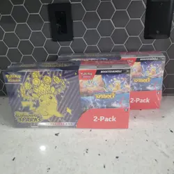Pokemon Surging Sparks ETB + Booster Bundle Costco - Sealed - 2 Boxes - Image 1