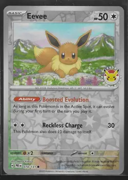 TCG PRISMATIC EVOLUTIONS EEVEE 074/131 POKEMON DAY 2025 Promo - Image 1