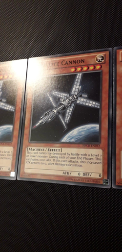 Yu-Gi-Oh! 3x Satellite Cannon, SDCR-EN012, Common, 2. Ed., Englisch, Near Mint - Image 3