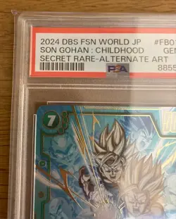 PSA10 Gohan (Childhood) SCR FB01-140 Dragon Ball Fusion World Card 2024 Japan - Image 2