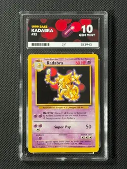 ACE 10 Kadabra 32/102 Pokemon Card Base Set Regular WOTC Uncommon GEM MINT - Image 1