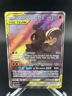 Marshadow & Machamp GX Full Art Holo Card 199/214 Sm-Unbroken Bonds (Mint) - Image 1