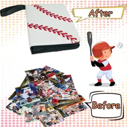 Card Binder 400 Pockets, Trading Card Binder with Sleeves, Baseball Card Binder, - Image 4