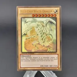 Yu-Gi-Oh! Blue-Eyes White Dragon Limited Edition Ghost Rare Card GLD5-EN001 - Image 1
