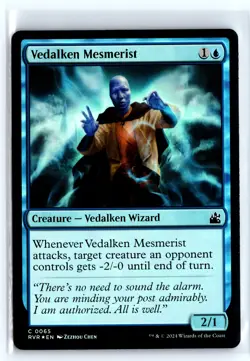 FOIL Vedalken Mesmerist Ravnica Remastered - MTG Magic the Gathering Card - Image 1