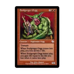 WOTC MtG Judgment Soulgorger Orgg (U) (Foil) EX - Image 1
