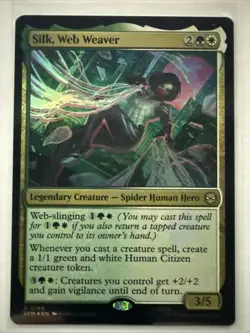 MTG Silk, Web Weaver 0145 Foil Marvel's Spider-Man NM - Image 1