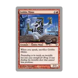 WOTC MtG Unhinged Goblin Mime (C) (Foil) EX - Image 1