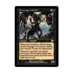 WOTC MtG Torment Grotesque Hybrid (U) (Foil) EX - Image 1