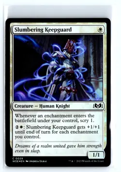 FOIL Slumbering Keepguard Wilds of Eldraine - MTG Magic the Gathering Card - Image 1