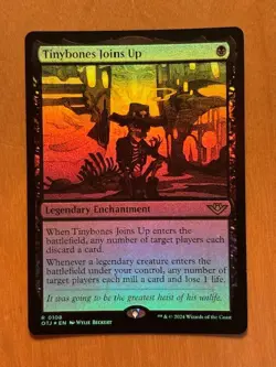 Magic the Gathering MTG Tinybones Joins Up Foil Outlaws of Thunder Junction NM - Image 1