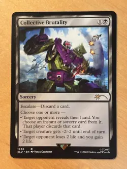 Magic the Gathering MTG Collective Brutality Secret Lair Transformers NM - Image 1