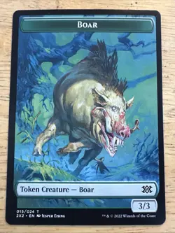 BOAR // TREASURE DOUBLE-SIDED TOKEN Double Masters 2022 #15//22 2X2(NM+)(MTG) - Image 1