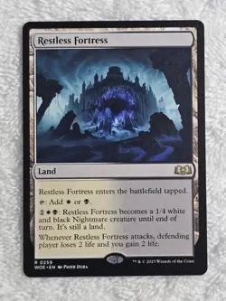 x4 playset MTG Restless Fortress - Wilds of Eldraine (WOE) #259 Rare NM fresh - Image 1