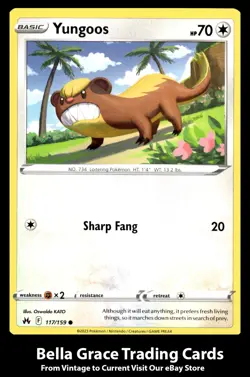 Yungoos #117/159 Crown Zenith Pokemon Common - Image 1