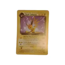 Dark Jolteon 38/82 Team Rocket Regular LP Pokemon non Holo sleep slight bend - Image 3