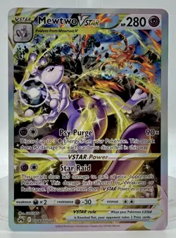 Pokemon TCG - Mewtwo VSTAR GG44/GG70 Crown Zenith Ultra Rare Full Art Holo, NM+ - Image 1