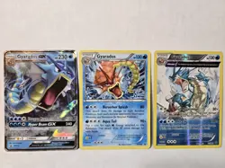 Pokemon Gyarados Lot: XY109 Holo Black Star Promo; Reverse Holo 21/98; +Holo Gx - Image 1