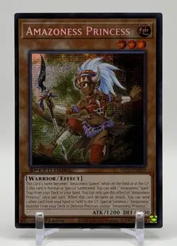 Yugioh TCG Amazoness Princess SBC2-ENH09 Speed Duel Secret Rare 1st Edition - Image 1