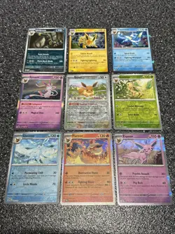 Pokemon Prismatic God Lot! Reverse God Eeveelutions TCG 9 Card Holo Lot - Image 1