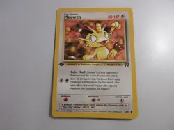 Meowth 1st Edition Team Rocket Pokemon Card LP - Image 1