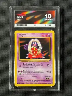 ACE 10 Jynx 031/102 Regular Pokemon Card Base Set WOTC Uncommon GEM MINT - Image 1