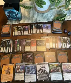 I got 180 Magic: The Gathering cards with 15 RARES for YOU + Box + 2 Dice - Image 1