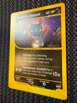 ROCKET'S SNEASEL - WINNER Stamped BEST OF GAME #5 Promo - Pokemon Card WOTC NM - Image 4