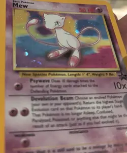 Pokemon TCG Mew Black Star Movie Promo #8 Holo Card 1999 WOTC Vintage Swirl - Image 3