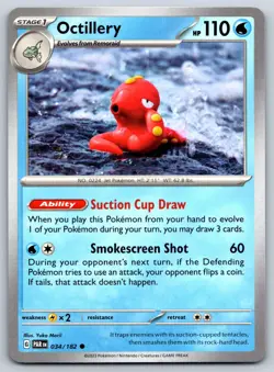 Octillery - Paradox Rift PAR 034/182 Yuka Morii Pokemon Card NM - Image 1