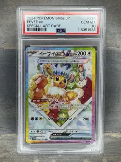 PSA 10 Eevee ex 223/187 SAR Terastal Festival sv8a 2024 Japanese Pokemon Card - Image 1
