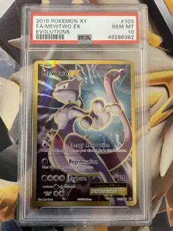 2016 Pokemon XY Evolutions 103 Mewtwo EX PSA 10 49286382 New Cards - Image 1