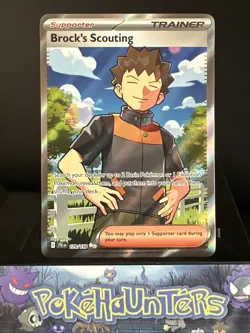 Pokemon Card Brock's Scouting 179/159 SV Journey Together Full Art Trainer NM - Image 1