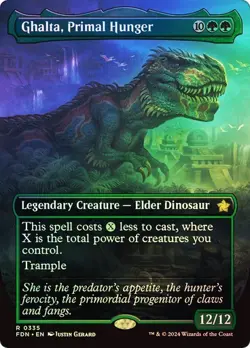 NM Foil Showcase Ghalta, Primal Hunger, MTG, Foundations, Magic, 335 - Image 1